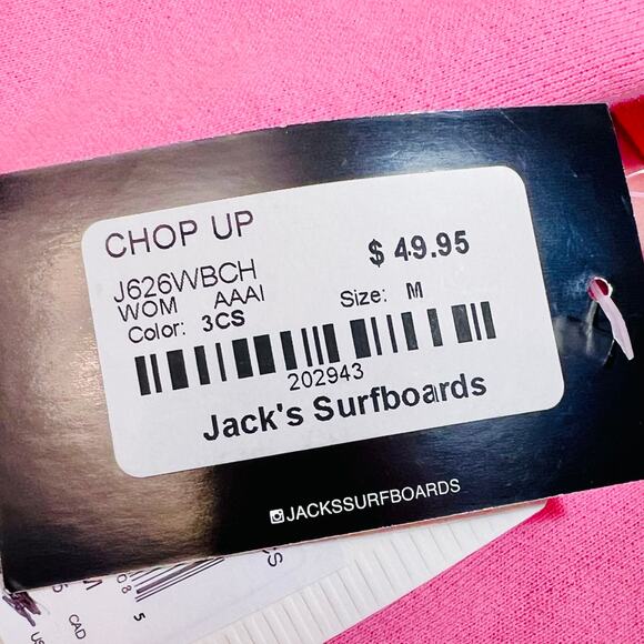 Billabong Chop Up Sweater Women Medium Pink Sweatshirt New - Picture 5 of 7